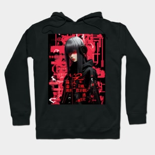 Japanese girl streatwear pattern Hoodie